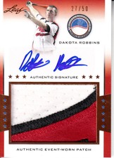 2013 Leaf Power Showcase Patch Autographs Bronze #DR1 Dakota Robbins/50  