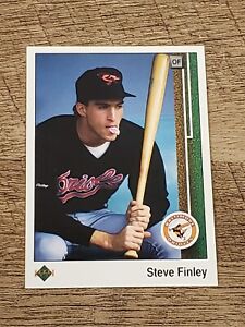 1989 Upper Deck Steve Finley Rookie Card #742, Baltimore Orioles