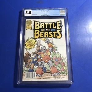 Battle Beasts #1 CGC 8.0 1ST APPEARANCE NEWSSTAND Hasbro Blackthorne Comic 1988 - Picture 1 of 3