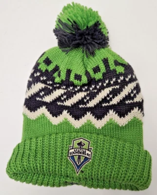 Seattle Sounders MLS adidas Cuffed Team Colors Knit Hat - Image 1 of 2