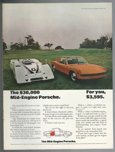 1970 PORSCHE 917 advertisement, Porsche 917 with Porsche 917 Spyder race car - Bild 1 von 3