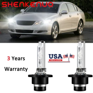 6000K D4S Xenon HID Bulbs For Lexus GS450h 2007-2011 2013-15 Headlights Low beam - Picture 1 of 12