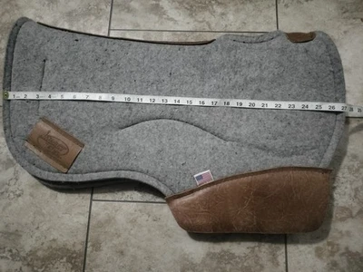 "Almohadilla de sillín Impact Gel Barrel Racing Contour negra con cuero 3/4""" Foto 1 de 4