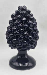 "Cono de pino italiano de cerámica cono de pino siciliano hecho a mano ~ azul oscuro 8""" - Imagen 1 de 10
