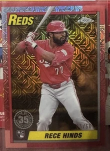 2025 Topps Series 1 Rece Hinds Silver Pack Mojo Refractor Orange 05/50 - Picture 1 of 2