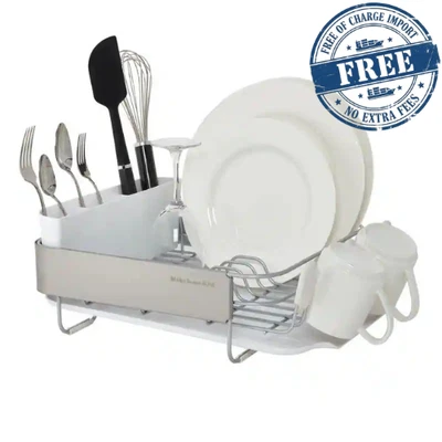KitchenAid Stainless Steel Wrap Compact Dish Rack, 16.06-Inch - White Free Ship - Image 1 of 4