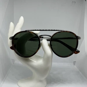 Persol Sunglasses Men's Round PO2467S 51331 Gunmetal Havana 50mm Green Lens - Picture 1 of 14