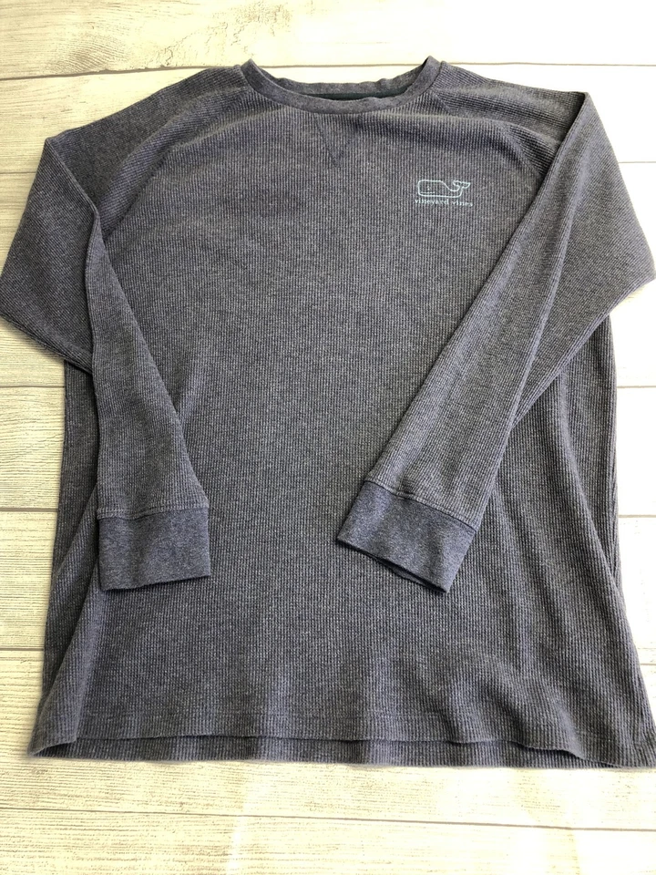 Suéter Vineyard Vines para jóvenes XL Azul Waffle Pullover Logo de ballena Manga larga Foto 1 de 4