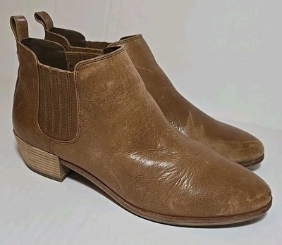 Botas de tornozelo femininas Michael Kors Shaw botinha plana couro caramelo tamanho 8.5 - Imagem 1 de 4