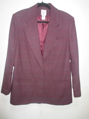 Jaqueta Blazer Vintage Field & Gear M/12 Mistura de Lã Borgonha - Imagem 1 de 4