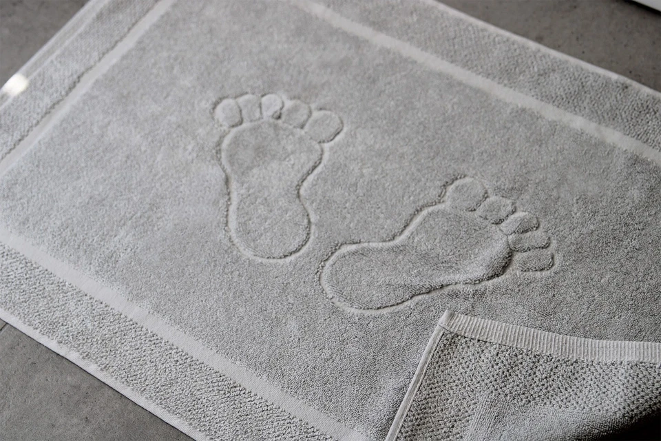 2er Set Badvorleger 50x70cm Badematte 100% Baumwolle 700g/m2 Fuss Tuch Towel - Bild 1 von 1