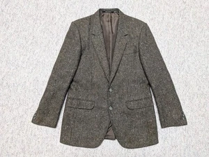 vintage TWEED nubby fleck DONEGAL wool blazer 38R green/brown FRANCE made IRISH - Picture 1 of 9