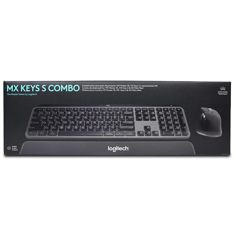 Logitech MX Keys S Bluetooth Combo Keyboard,Mouse,Palm Rest - Graphite (920-0116 - image 1 of 1