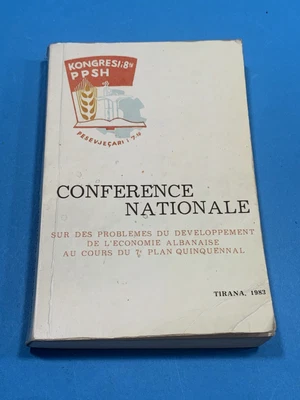 OLD ALBANIA BOOK-ENVER HOXHA-CONFERENCE NATIONALE-1983-COMMUNISM-FRENCH LANG - Image 1 of 4