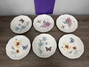 6er Set Salat Brotteller Lenox Schmetterlingswiese Partyteller 6,25" - Bild 1 von 8