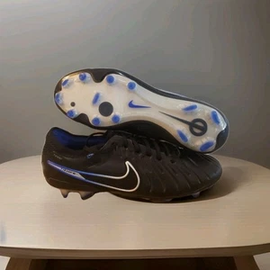 Nike Tiempo Legend 10 Elite FG Black-Blue Sz 6 Men/Women Sz 7.5 DV4328-040 Cleat - Picture 1 of 8