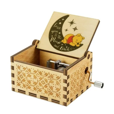Pooh Music Box Gift for Mom Dad, Christmas Valentine Day Gift for Daughter So... - Image 1 of 4