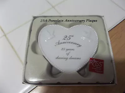 PLACA PORCELANA RUSS BERRIE 25 ANIVERSARIO Foto 1 de 2