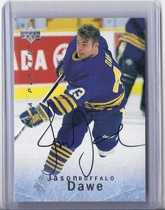 1995-96 UPPER DECK BE A PLAYER JASON DAWE AUTO BAP UD SIGNATURE SABRES - Picture 1 of 1