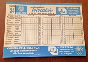 Totocalcio schedina non giocata concorso 34 del 17 - 4 - 83 - Picture 1 of 1