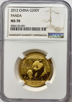 2012 China 1/2oz Gold Panda NGC MS-70 - Image 1 of 4
