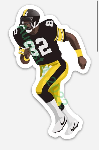 John Stallworth~ MAGNET~ VECTOR ART Pittsburgh Steelers THROWBACK NFL Limited Cover