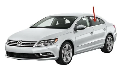 Fits 2010-2017 Volkswagen CC & Passat CC Rear Left Driver Side Door Window Glass - Image 1 of 2