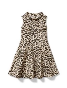 JANIE AND JACK Leopard Ponte Dress Sz 10 NWOT Never Worn Stretch Cotton - Picture 1 of 24