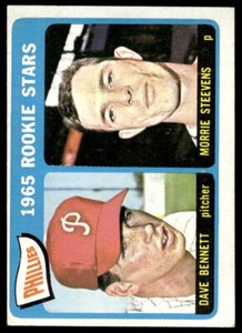 1965 TOPPS DAVE BENNETT 521 EX MORRIE STEEVENS RC BASEBALL PHILADELPHIA PHILLIES
