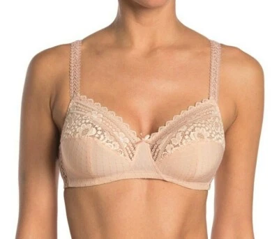 NEW MAISON LEJABY 'Hanae' Lace Soft Cup Bra Size 30 E Rose Fume #G51542 $113 - Image 1 of 4
