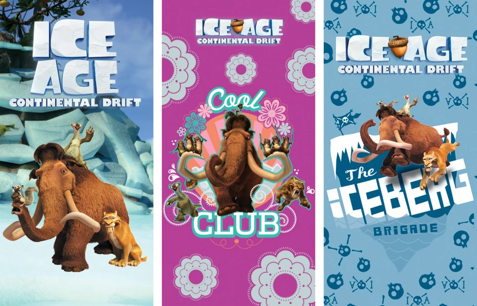 CARBOTEX Badetuch Handtuch Strandtuch Ice Age 4 Continental Drift 75 x 150 cm