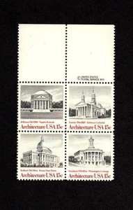 SCOTT # 1779-1782 Am Architecture United States Stamps MNH - Margin Block of 4 - Picture 1 of 1