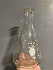 Kimax Heavy Wall Filter Flask No. 27060 1000mL with Hose Connection / Side Arm - Picture 1 of 6