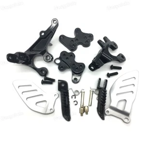 Black Front Foot Pegs Bracket For Suzuki GSXR1000 2009-2016 GSXR600/750 2011-20 - Picture 1 of 8
