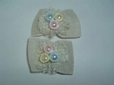 ACCESORIO PARA CABELLO VINTAGE PEQUEÑO LAZO CREMA Foto 1 de 2