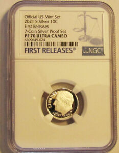 2021 S SILVER Roosevelt 10C NGC- Proof 70 Ultra Cameo First Releases