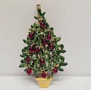 Prendedor/broche de árbol de Navidad original de Robert vintage adornos colgantes defecto - Imagen 1 de 8