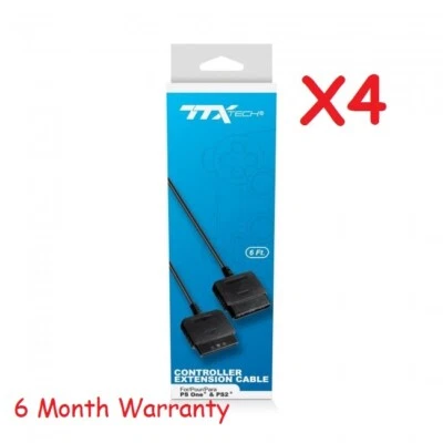 4X NEW Extension Cables for PlayStation 1 & 2 Controller "6ft" PS1 PS2 - Image 1 of 2