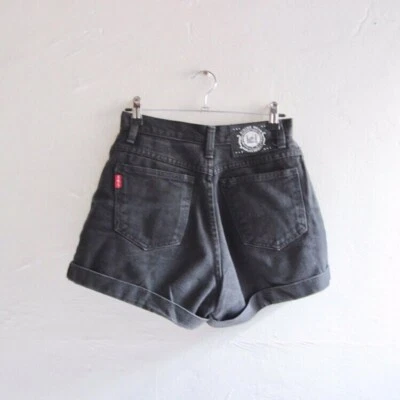 Pantalones cortos vintage para mujer L.E.I. Denim Negro Talla 7 Hecho en EE. UU. Foto 1 de 4