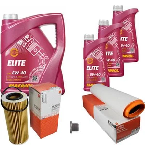 MAHLE Inspektionspaket 8 L MANNOL Elite 5W-40 für BMW X3 3.0d 5er Touring 525d