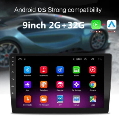 Rádio de carro 2 din Android 11 para reprodução automática 9" reprodutor multimídia navegação GPS - Imagem 1 de 4