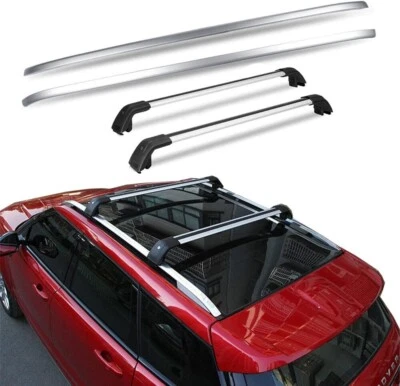 Roof Rack Rails Crossbar Fits for Land Rover Range Rover Evoque 2011-2019 4PCS - Image 1 of 4