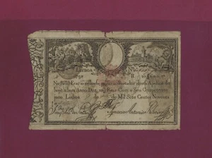 Portugal Imperial Treasury 10.000 10000 Reis 1798 P-28 RARE Grade - Picture 1 of 2