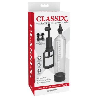 Classix Large Penis Enlargement Pump Penis Stretcher w/ Cock Enhancer Ring - Image 1 of 2