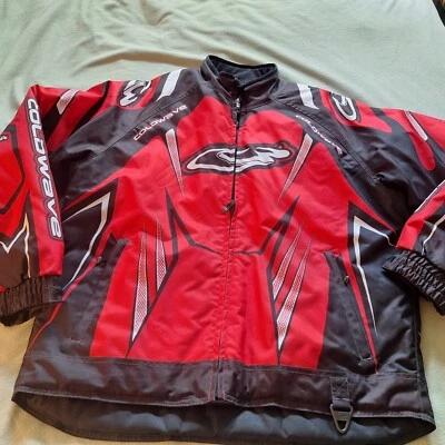 Chaqueta Coldwave Para Hombre Grande Abrigo Moto de Nieve Rojo Negro Invierno Aislado Nieve Foto 1 de 4