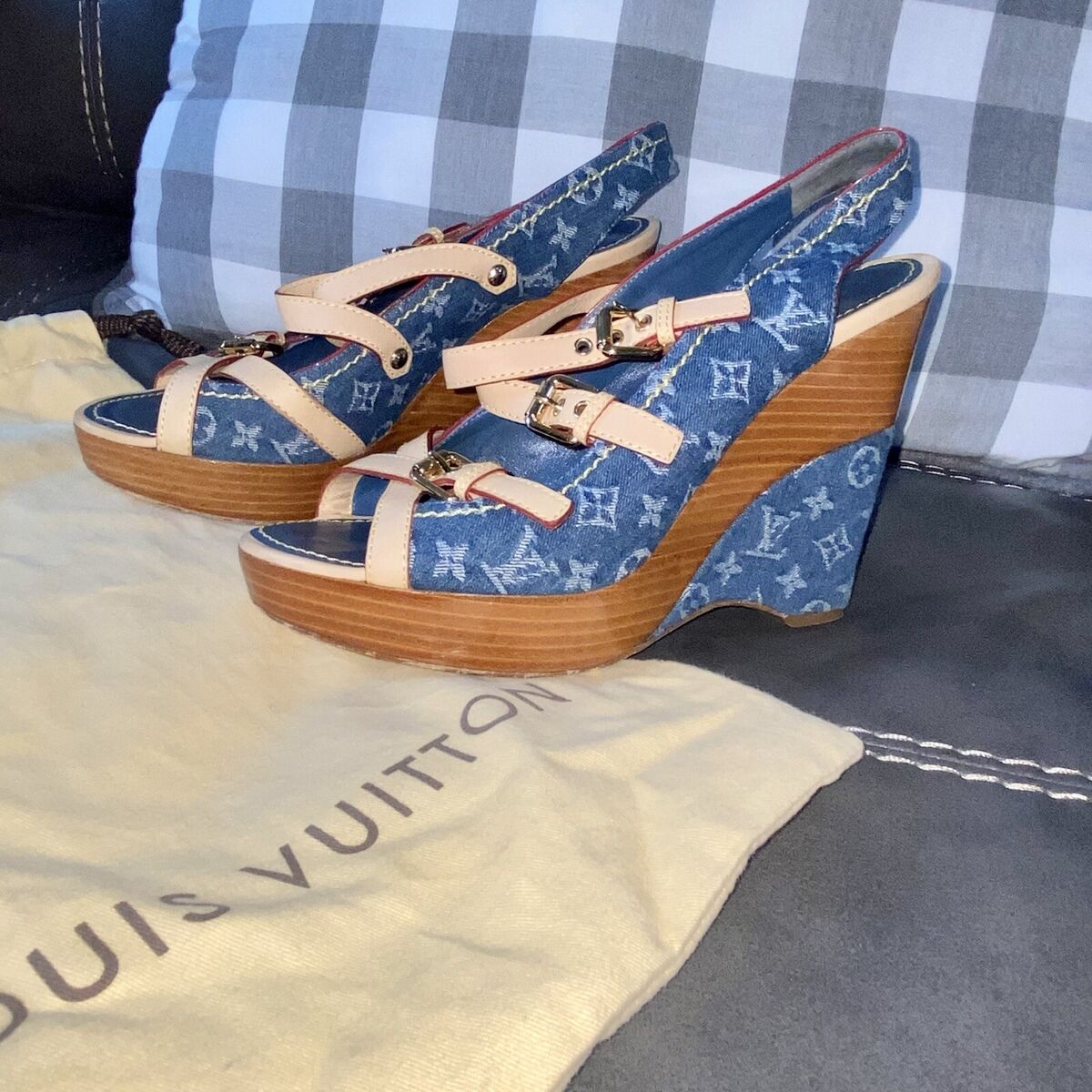Louis Vuitton Wedge High (3-3.9 in) Heel Height Heels for Louis Vuitton Wedge High (3-3.9 in) Heel Height Heels for