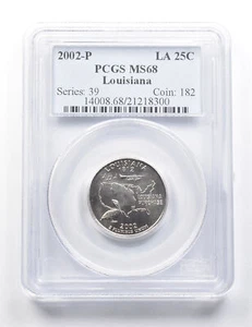 2002-P Washington State Quarter Louisiana MS68 PCGS *9411 - Picture 1 of 3