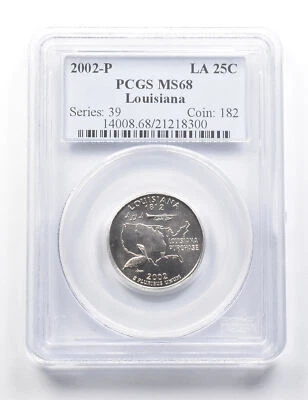 2002-P Washington State Quarter Louisiana MS68 PCGS *9411 - Image 1 of 3