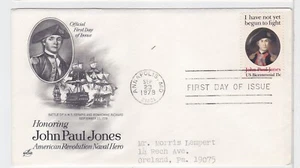 TurtlesTradingPost- John Paul Jones- 1979 FDC #1789 Artcraft Cachet - Picture 1 of 1