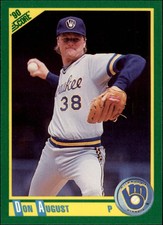 1990 Score Milwaukee Brewers Baseball Card #144 Don August